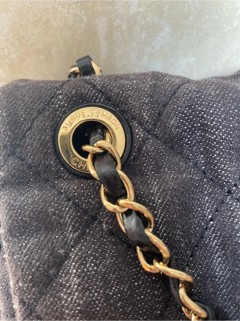 Chanel Washed Denim Calfskin Quilted Backpack 2016